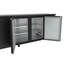 Vaiotec Topline Gastro-Barkühltisch schwarz, 1 Tür & 2 Schubladen, 1485 × 530 mm, Bild 2