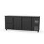 Vaiotec Topline Gastro-Barkühltisch schwarz, 2 Türen & 2 Schubladen, 2025 × 530 mm