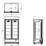 Vaiotec Topline Gastro-Getränkekühlschrank 2 Türen, 870 Liter XL, mit Leuchtaufsatz weiß, 1090 × 742 mm, Bild 13