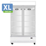 Vaiotec Topline Gastro-Getränkekühlschrank 2 Türen, 1040 Liter XL, mit Leuchtaufsatz weiß, 1280 × 742 mm