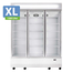 Vaiotec Topline Gastro-Getränkekühlschrank 3 Türen, 1360 Liter XL, mit Leuchtaufsatz weiß, 1640 × 742 mm