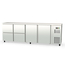 Vaiotec Topline Gastro-Barkühltisch Edelstahl, 2 Türen & 4 Schubladen, 2565 × 530 mm