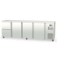 Vaiotec Topline Gastro-Barkühltisch Edelstahl, 3 Türen & 2 Schubladen, 2565 × 530 mm