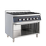 Vaiotec Gastro-Gasherd – 6 Brenner 43,2 kW – offener Unterbau, 1100 × 700 mm