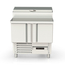 Vaiotec Topline Gastro-Belegstation, 2-fach mit Türen, Edelstahlaufsatz, GN 1/4, 925 × 700 mm