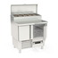 Vaiotec Topline Gastro-Belegstation, 2-fach mit Türen, Edelstahlaufsatz, GN 1/4, 925 × 700 mm, Bild 2