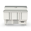 Vaiotec Topline Gastro-Belegstation, 3-fach mit Türen, Edelstahlaufsatz, GN 1/4, 1375 × 700 mm