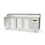 Vaiotec Topline Gastro-Belegstation, 4-fach mit Türen, Edelstahlaufsatz, GN 1/4, 2245 × 700 mm