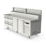 Vaiotec Topline Gastro-Belegstation, 4-fach mit Türen, Edelstahlaufsatz, GN 1/4, 2245 × 700 mm, Bild 2