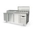 Vaiotec Topline Gastro-Belegstation, 3-fach mit Türen, EN 60x40, Edelstahlaufsatz, GN 1/3, 2020 × 800 mm, Bild 3