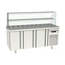 Vaiotec Topline Kebabstation, 3-fach mit Türen, Glasaufsatz mit Zwischenetage, GN 1/3, 1795 × 700 mm