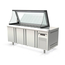 Vaiotec Topline Gastro-Zubereitungstisch, 3-fach mit Türen, Glasklappdeckel, GN 1/6, EN 60x40, 2020 × 800 mm, Bild 3