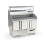 Vaiotec Topline Gastro-Pizzatisch, 3-fach mit Türen, Granitplatte grau, inkl. Gastro-Kühlaufsatz, GN 1/4, 1370 × 700 mm