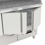 Vaiotec Topline Gastro-Pizzatisch, 3-fach mit Türen, Granitplatte grau, inkl. Gastro-Kühlaufsatz, GN 1/4, 1370 × 700 mm, Bild 3