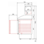 Vaiotec Topline Gastro-Pizzatisch, 3-fach mit Türen, Extravolumen, Granitplatte grau, inkl. Gastro-Kühlaufsatz, GN 1/4, 1370 × 700 mm, Bild 2