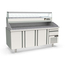 Vaiotec Topline Gastro-Pizzatisch, 3-fach mit Türen, EN 60x40, Schublade, Granitplatte grau, inkl. Gastro-Kühlaufsatz, GN 1/4, 2090 × 800 mm