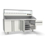 Vaiotec Topline Gastro-Pizzatisch, 3-fach mit Türen, EN 60x40, Schublade, Granitplatte grau, inkl. Gastro-Kühlaufsatz, GN 1/4, 2090 × 800 mm, Bild 3