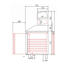 Vaiotec Topline Gastro-Pizzatisch, 4-fach mit 3 Türen, Schubladenblock, Granitplatte grau, inkl. Gastro-Kühlaufsatz, GN 1/4, 2245 × 700 mm, Bild 4