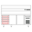 Vaiotec Topline Gastro-Pizzatisch, 3-fach mit 2 Türen, EN 60x40, Schubladenblock, Granitplatte grau, inkl. Gastro-Kühlaufsatz, GN 1/4, 2020 × 800 mm, Bild 4