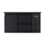 Vaiotec Gastro-Barkühltisch schwarz, 1 Tür & 2 Schubladen – 280 l, 1465 × 520 mm
