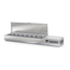 Vaiotec Topline Gastro-Kühlaufsatz mit Edelstahldeckel 8xGN1/3, 2020 × 396 mm