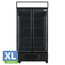 Vaiotec Topline Gastro-Getränkekühlschrank 2 Türen, 870 Liter XL, mit Leuchtaufsatz schwarz, 1090 × 742 mm, Bild 2