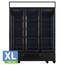 Vaiotec Topline Gastro-Getränkekühlschrank 3 Türen, 1360 Liter XL, mit Leuchtaufsatz schwarz, 1640 × 742 mm, Bild 2