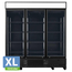 Vaiotec Topline Gastro-Getränkekühlschrank 3 Türen, 1610 Liter XL, mit Leuchtaufsatz schwarz, 1919 × 742 mm, Bild 2