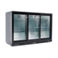 Vaiotec Gastro-Barkühlschrank schwarz, 3 Glasschiebetüren, Höhe 900 mm, 1350 × 520 mm