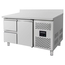 Vaiotec Gastro-Kühltisch, 1 Tür & 2 Schubladen inkl. Aufkantung – Monoblock, 1360 × 700 mm, Bild 2