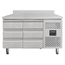 Vaiotec Gastro-Kühltisch, 6 Schubladen inkl. Aufkantung – Monoblock, 1360 × 700 mm
