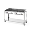 Hendi Grillsystem Green Fire mit 4 Brennern, Profi Line, mit Rollengestell, Hellgrau, 22kW, 1400x612x(H)825mm, Bild 5