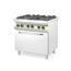 Hendi Gasherd 4-flammig mit Ofen GN 1/1, Kitchen Line, 230V/3000W, 19kW, 800x722x(H)900mm, Bild 3