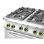 Hendi Gasherd 4-flammig mit Ofen GN 1/1, Kitchen Line, 230V/3000W, 19kW, 800x722x(H)900mm, Bild 9