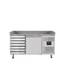 Vaiotec Easyline Pizzakühltisch 800 / 1-türig & 7 Schubladen "grau"