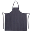 Chef Works Premium Woven Bib Apron Marineblau und Weiß gestreift, Bild 6