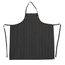 Chef Works Premium Woven Bib Apron Schwarz und Weiß gestreift, Bild 2