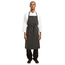 Chef Works Premium Woven Bib Apron Schwarz und Weiß gestreift