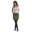Chaud Devant Base Denim Schürze grün 80(B) x 40(L) cm