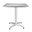 Bolero quadratischer Bistrotisch Edelstahl 1 Bein 70cm