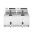 Hendi Fritteuse Profi Line digital mit Ablasshahn 2 x 8 Liter, Inhalt: 16 Liter