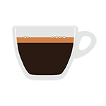 Kaffee mit Milch und Zucker
